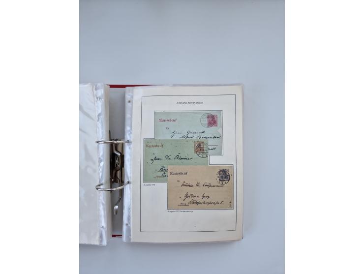 1900/22, Germania, interessante Partie von Sammlungen und Dubletten, dabei kleine Aussstellungssammlung mit besseren Zusammen