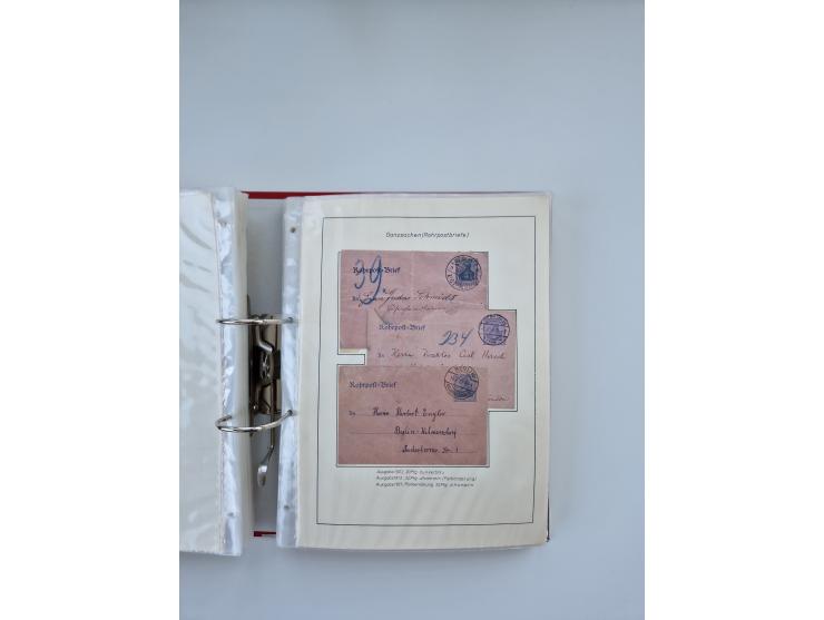 1900/22, Germania, interessante Partie von Sammlungen und Dubletten, dabei kleine Aussstellungssammlung mit besseren Zusammen