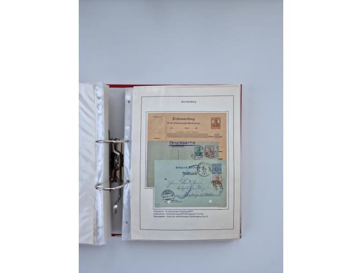 1900/22, Germania, interessante Partie von Sammlungen und Dubletten, dabei kleine Aussstellungssammlung mit besseren Zusammen