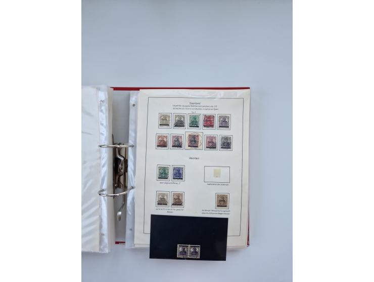 1900/22, Germania, interessante Partie von Sammlungen und Dubletten, dabei kleine Aussstellungssammlung mit besseren Zusammen