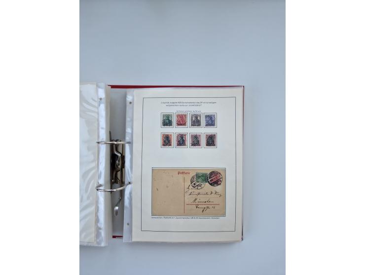 1900/22, Germania, interessante Partie von Sammlungen und Dubletten, dabei kleine Aussstellungssammlung mit besseren Zusammen