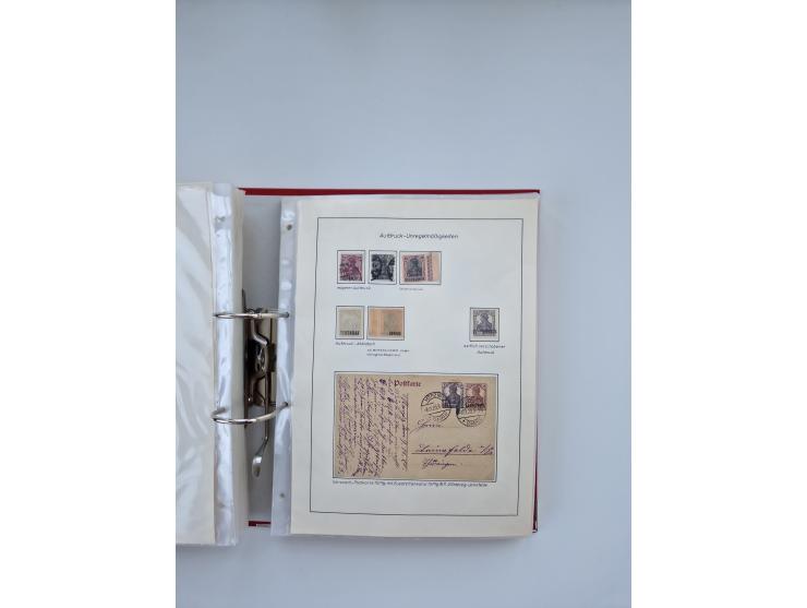 1900/22, Germania, interessante Partie von Sammlungen und Dubletten, dabei kleine Aussstellungssammlung mit besseren Zusammen