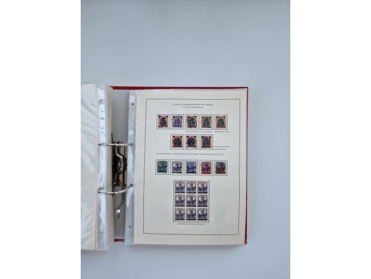 1900/22, Germania, interessante Partie von Sammlungen und Dubletten, dabei kleine Aussstellungssammlung mit besseren Zusammen