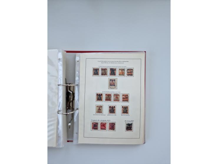 1900/22, Germania, interessante Partie von Sammlungen und Dubletten, dabei kleine Aussstellungssammlung mit besseren Zusammen