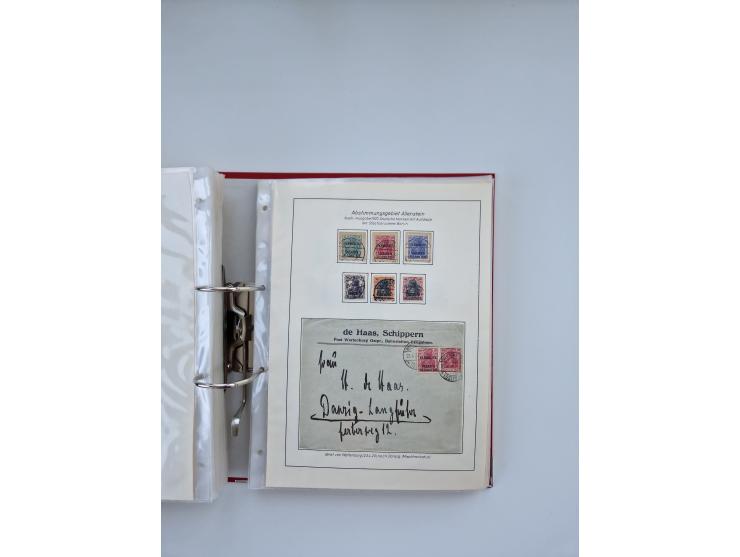 1900/22, Germania, interessante Partie von Sammlungen und Dubletten, dabei kleine Aussstellungssammlung mit besseren Zusammen