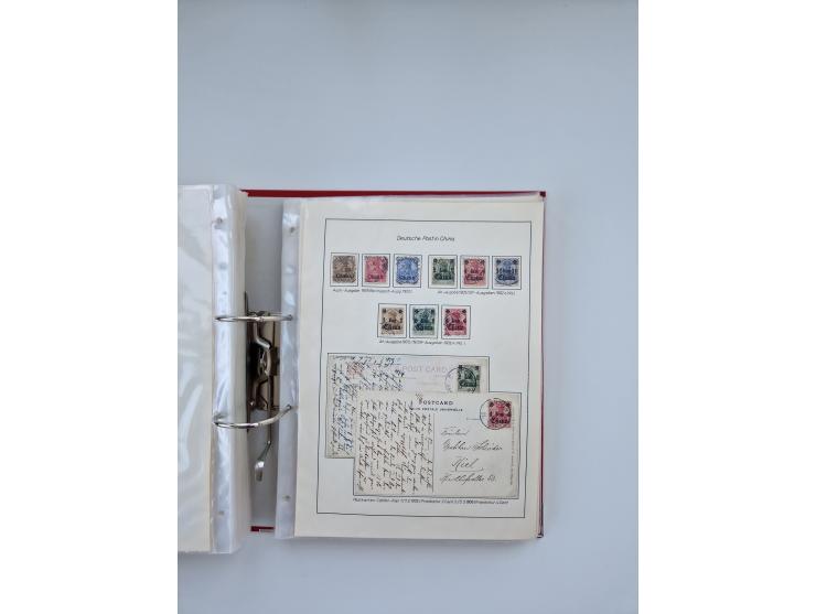 1900/22, Germania, interessante Partie von Sammlungen und Dubletten, dabei kleine Aussstellungssammlung mit besseren Zusammen