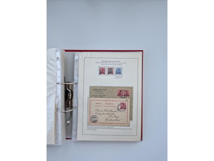 1900/22, Germania, interessante Partie von Sammlungen und Dubletten, dabei kleine Aussstellungssammlung mit besseren Zusammen