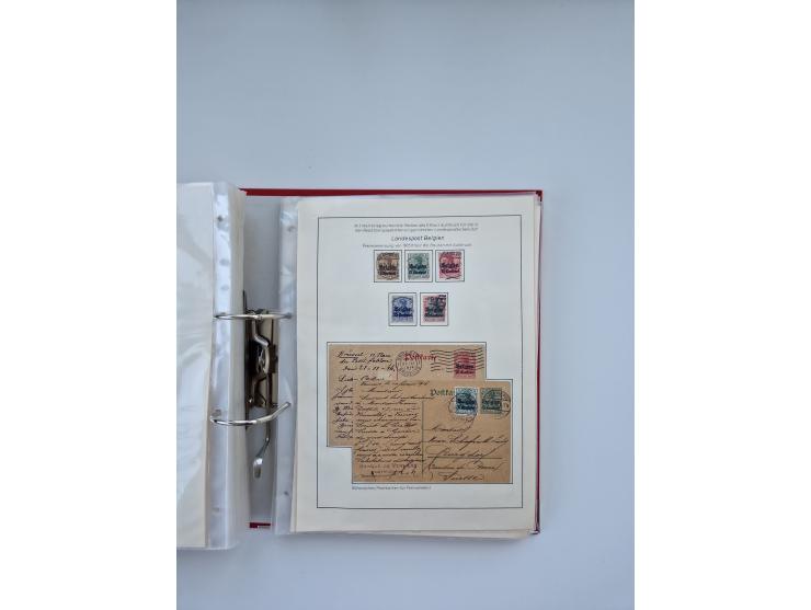 1900/22, Germania, interessante Partie von Sammlungen und Dubletten, dabei kleine Aussstellungssammlung mit besseren Zusammen