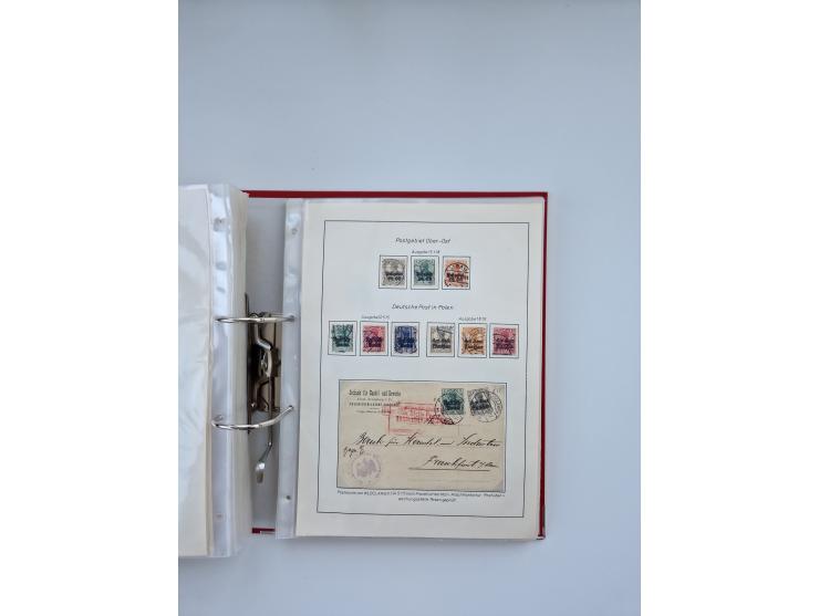 1900/22, Germania, interessante Partie von Sammlungen und Dubletten, dabei kleine Aussstellungssammlung mit besseren Zusammen