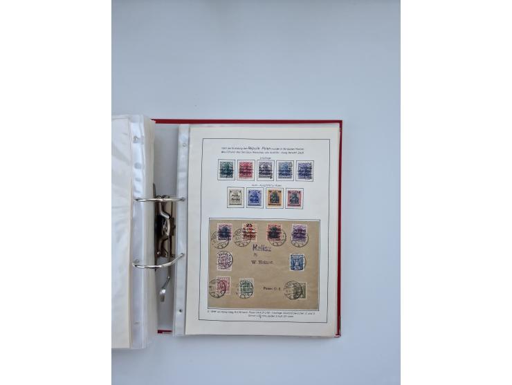 1900/22, Germania, interessante Partie von Sammlungen und Dubletten, dabei kleine Aussstellungssammlung mit besseren Zusammen