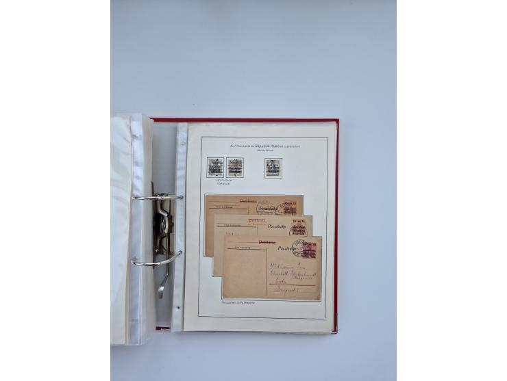 1900/22, Germania, interessante Partie von Sammlungen und Dubletten, dabei kleine Aussstellungssammlung mit besseren Zusammen