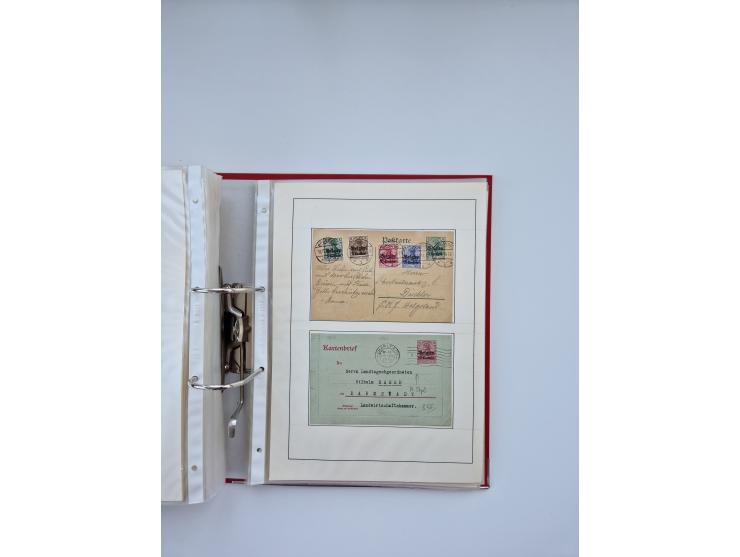 1900/22, Germania, interessante Partie von Sammlungen und Dubletten, dabei kleine Aussstellungssammlung mit besseren Zusammen