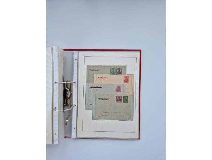 1900/22, Germania, interessante Partie von Sammlungen und Dubletten, dabei kleine Aussstellungssammlung mit besseren Zusammen