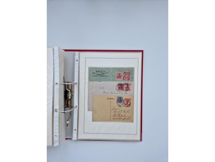 1900/22, Germania, interessante Partie von Sammlungen und Dubletten, dabei kleine Aussstellungssammlung mit besseren Zusammen