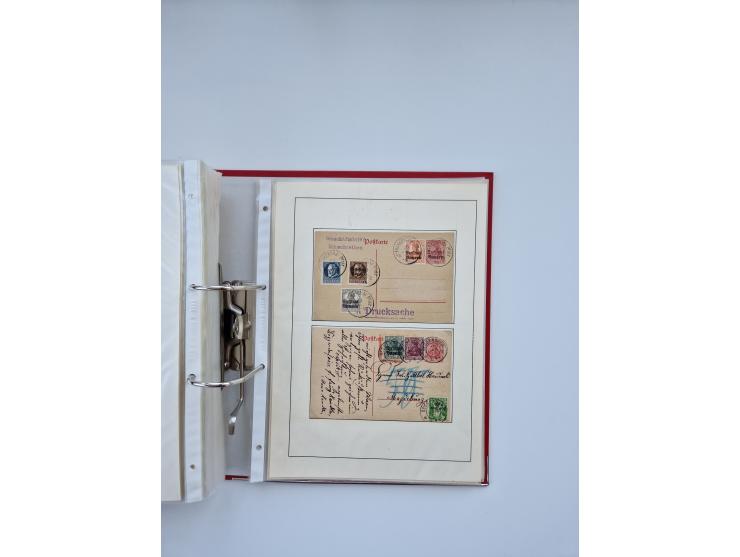 1900/22, Germania, interessante Partie von Sammlungen und Dubletten, dabei kleine Aussstellungssammlung mit besseren Zusammen