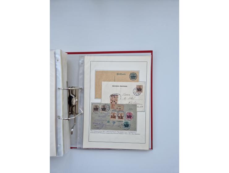 1900/22, Germania, interessante Partie von Sammlungen und Dubletten, dabei kleine Aussstellungssammlung mit besseren Zusammen