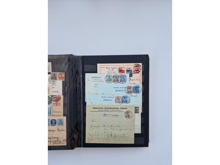 1900/22, Germania, interessante Partie von Sammlungen und Dubletten, dabei kleine Aussstellungssammlung mit besseren Zusammen