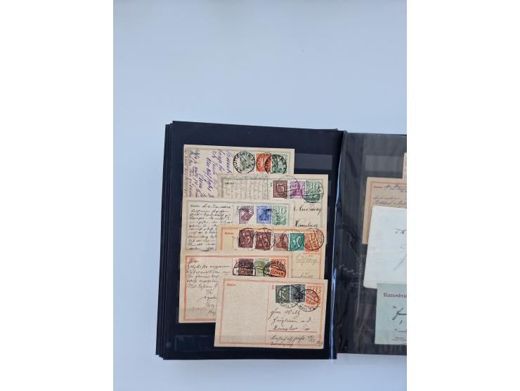 1900/22, Germania, interessante Partie von Sammlungen und Dubletten, dabei kleine Aussstellungssammlung mit besseren Zusammen