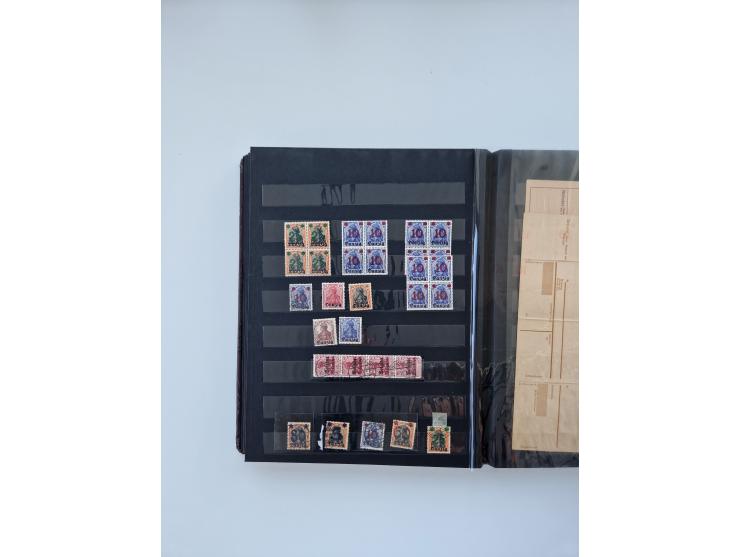 1900/22, Germania, interessante Partie von Sammlungen und Dubletten, dabei kleine Aussstellungssammlung mit besseren Zusammen