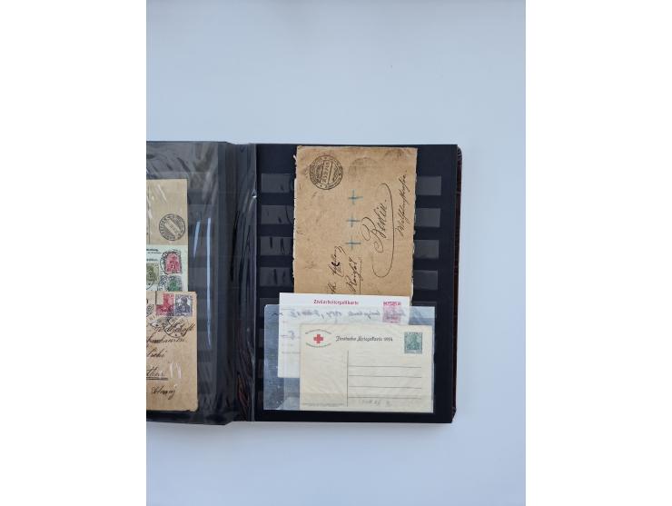 1900/22, Germania, interessante Partie von Sammlungen und Dubletten, dabei kleine Aussstellungssammlung mit besseren Zusammen