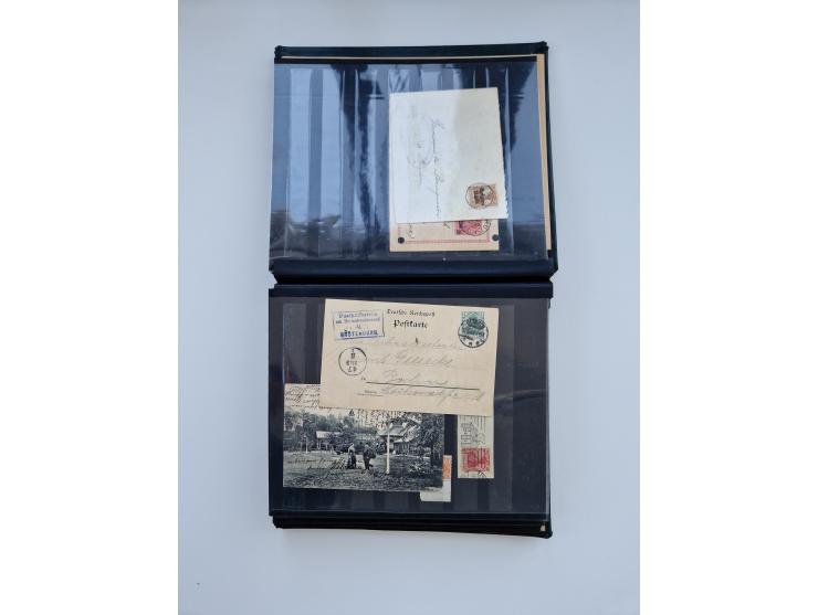 1900/22, Germania, interessante Partie von Sammlungen und Dubletten, dabei kleine Aussstellungssammlung mit besseren Zusammen