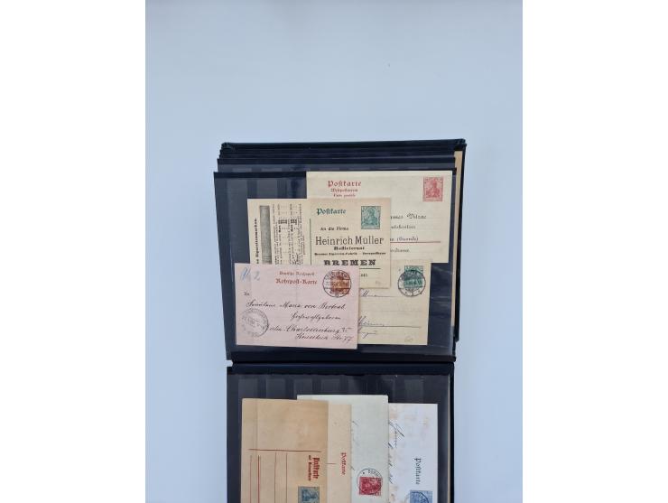 1900/22, Germania, interessante Partie von Sammlungen und Dubletten, dabei kleine Aussstellungssammlung mit besseren Zusammen