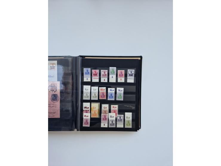 1900/22, Germania, interessante Partie von Sammlungen und Dubletten, dabei kleine Aussstellungssammlung mit besseren Zusammen