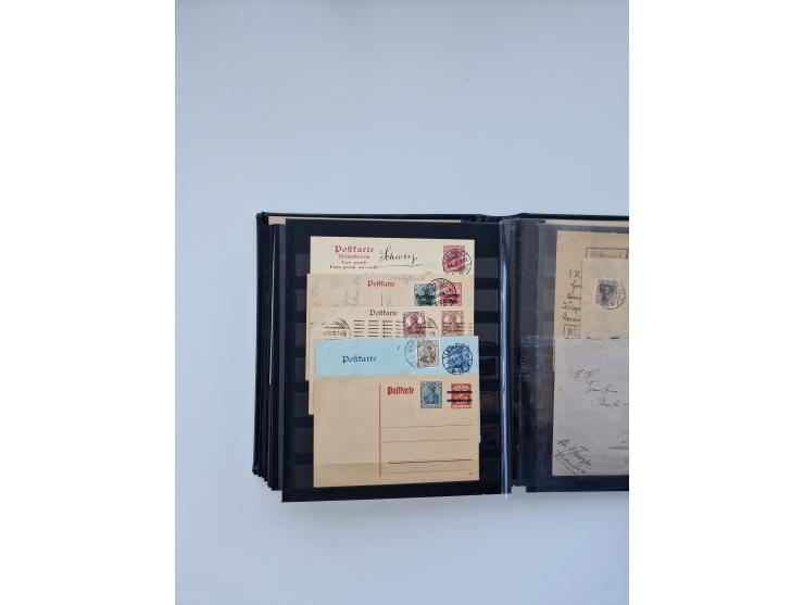 1900/22, Germania, interessante Partie von Sammlungen und Dubletten, dabei kleine Aussstellungssammlung mit besseren Zusammen