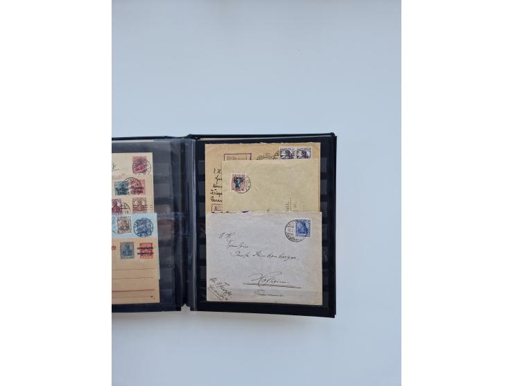 1900/22, Germania, interessante Partie von Sammlungen und Dubletten, dabei kleine Aussstellungssammlung mit besseren Zusammen