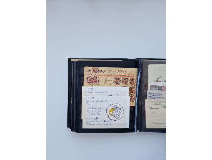 1900/22, Germania, interessante Partie von Sammlungen und Dubletten, dabei kleine Aussstellungssammlung mit besseren Zusammen