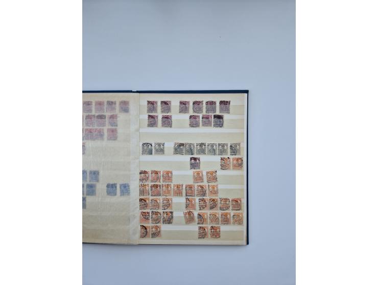 1900/22, Germania, interessante Partie von Sammlungen und Dubletten, dabei kleine Aussstellungssammlung mit besseren Zusammen