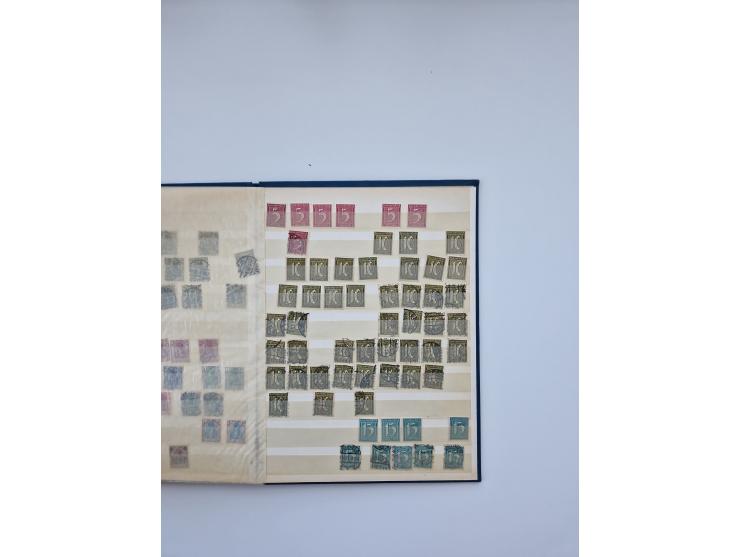 1900/22, Germania, interessante Partie von Sammlungen und Dubletten, dabei kleine Aussstellungssammlung mit besseren Zusammen