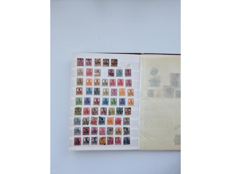 1900/22, Germania, interessante Partie von Sammlungen und Dubletten, dabei kleine Aussstellungssammlung mit besseren Zusammen