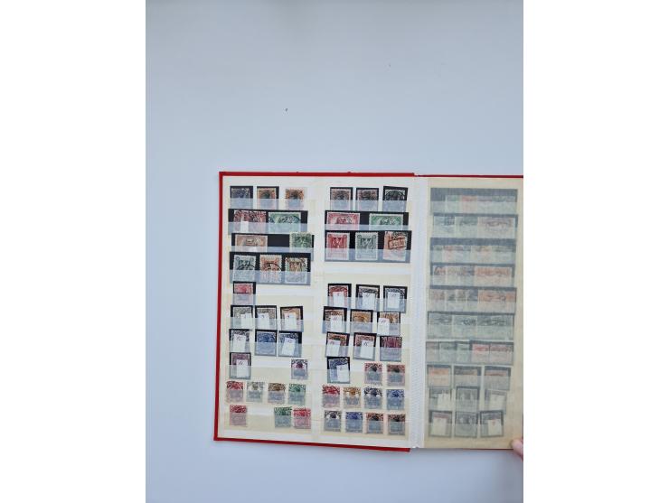 1900/22, Germania, interessante Partie von Sammlungen und Dubletten, dabei kleine Aussstellungssammlung mit besseren Zusammen