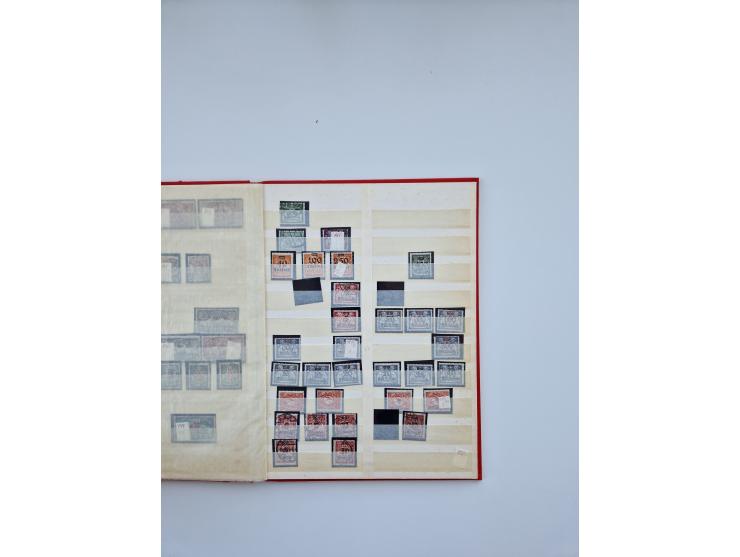 1900/22, Germania, interessante Partie von Sammlungen und Dubletten, dabei kleine Aussstellungssammlung mit besseren Zusammen