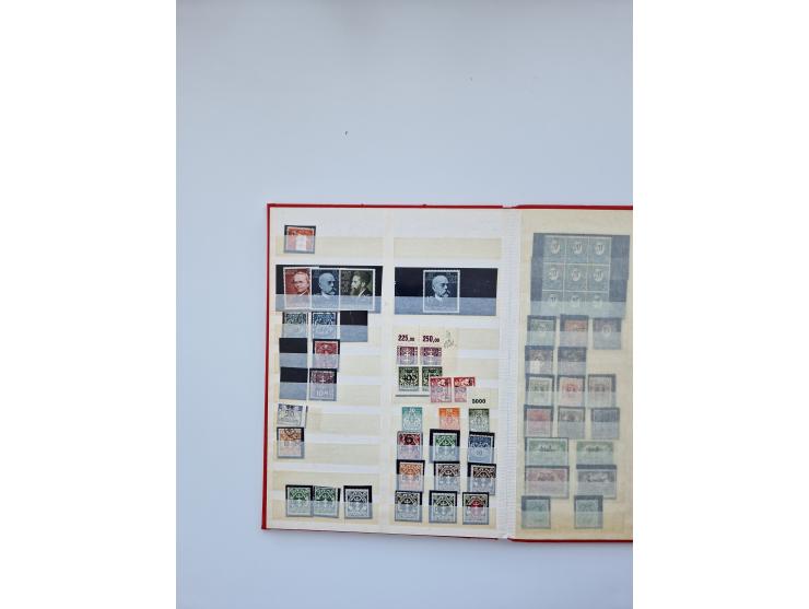 1900/22, Germania, interessante Partie von Sammlungen und Dubletten, dabei kleine Aussstellungssammlung mit besseren Zusammen