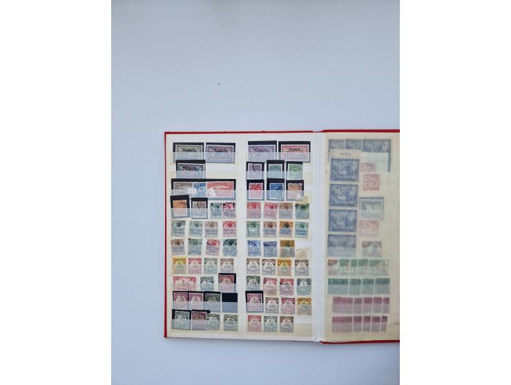 1900/22, Germania, interessante Partie von Sammlungen und Dubletten, dabei kleine Aussstellungssammlung mit besseren Zusammen