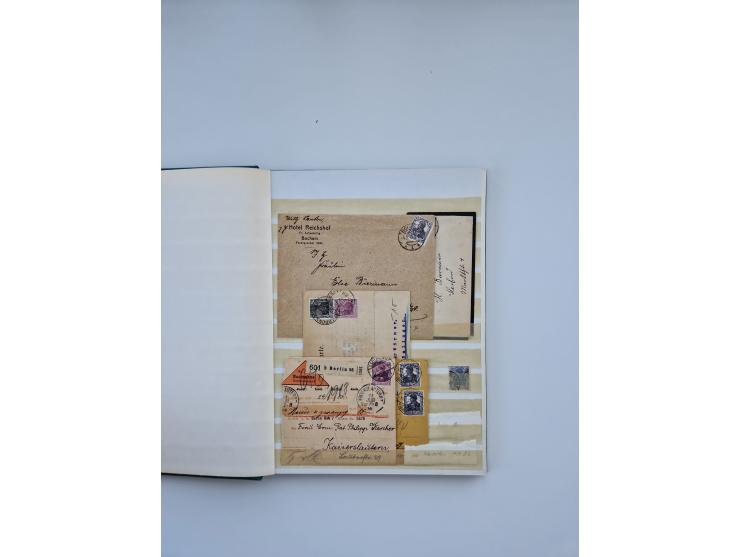 1900/22, Germania, interessante Partie von Sammlungen und Dubletten, dabei kleine Aussstellungssammlung mit besseren Zusammen