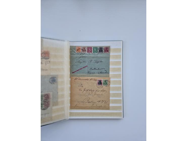 1900/22, Germania, interessante Partie von Sammlungen und Dubletten, dabei kleine Aussstellungssammlung mit besseren Zusammen