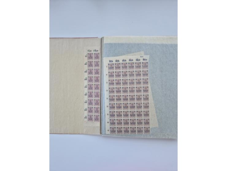 1900/22, Germania, interessante Partie von Sammlungen und Dubletten, dabei kleine Aussstellungssammlung mit besseren Zusammen