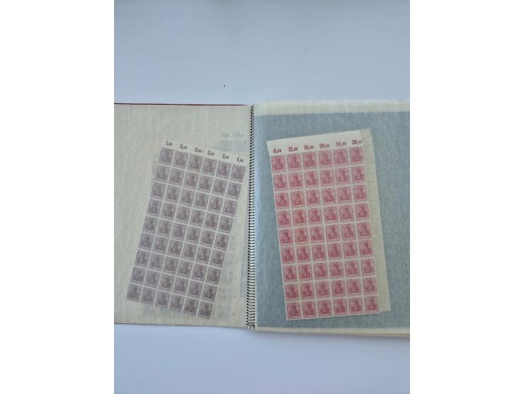 1900/22, Germania, interessante Partie von Sammlungen und Dubletten, dabei kleine Aussstellungssammlung mit besseren Zusammen