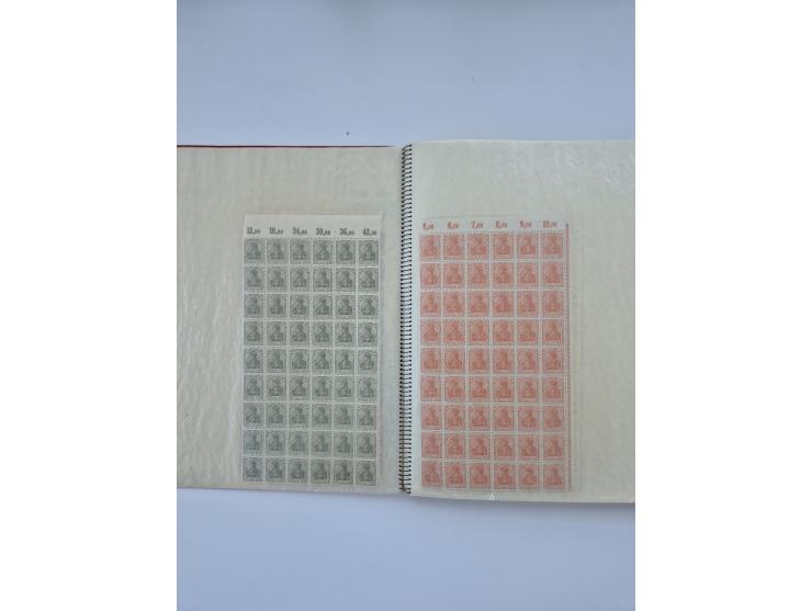 1900/22, Germania, interessante Partie von Sammlungen und Dubletten, dabei kleine Aussstellungssammlung mit besseren Zusammen