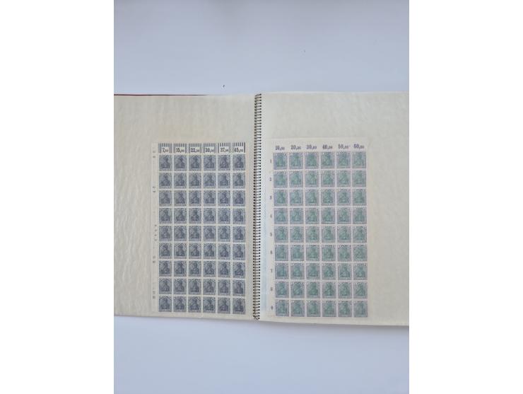 1900/22, Germania, interessante Partie von Sammlungen und Dubletten, dabei kleine Aussstellungssammlung mit besseren Zusammen