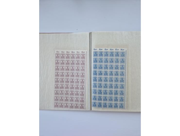 1900/22, Germania, interessante Partie von Sammlungen und Dubletten, dabei kleine Aussstellungssammlung mit besseren Zusammen