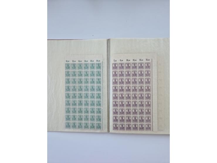 1900/22, Germania, interessante Partie von Sammlungen und Dubletten, dabei kleine Aussstellungssammlung mit besseren Zusammen