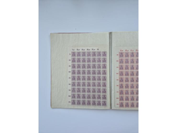 1900/22, Germania, interessante Partie von Sammlungen und Dubletten, dabei kleine Aussstellungssammlung mit besseren Zusammen