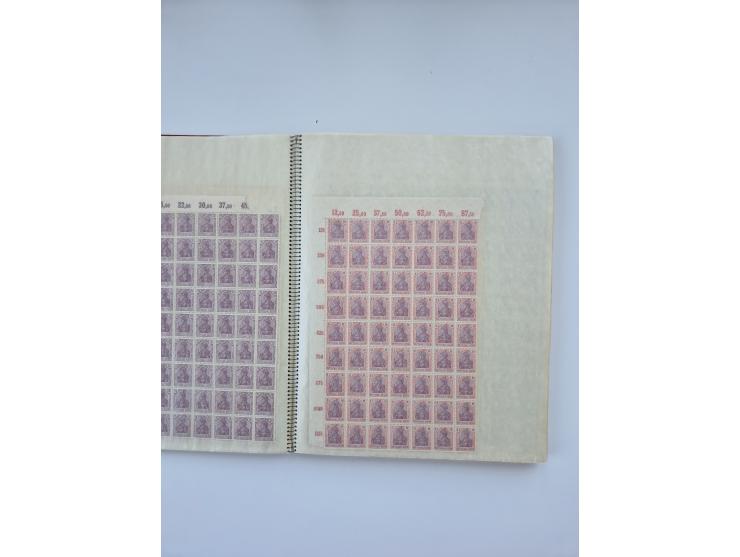 1900/22, Germania, interessante Partie von Sammlungen und Dubletten, dabei kleine Aussstellungssammlung mit besseren Zusammen