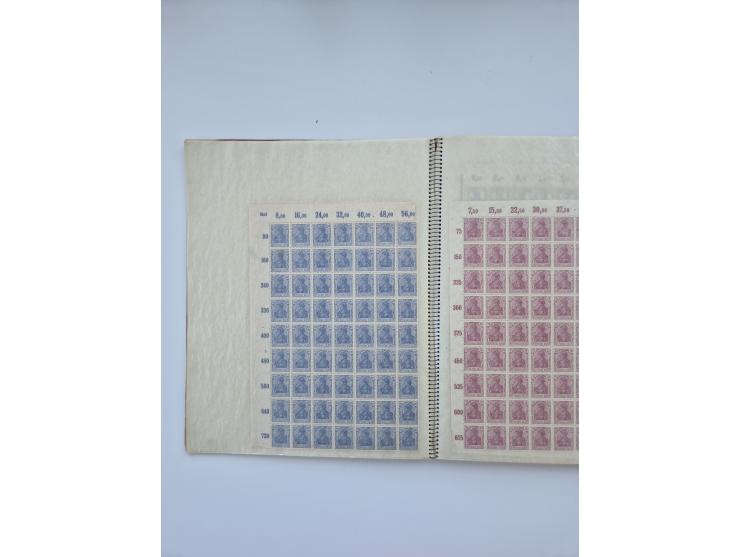 1900/22, Germania, interessante Partie von Sammlungen und Dubletten, dabei kleine Aussstellungssammlung mit besseren Zusammen