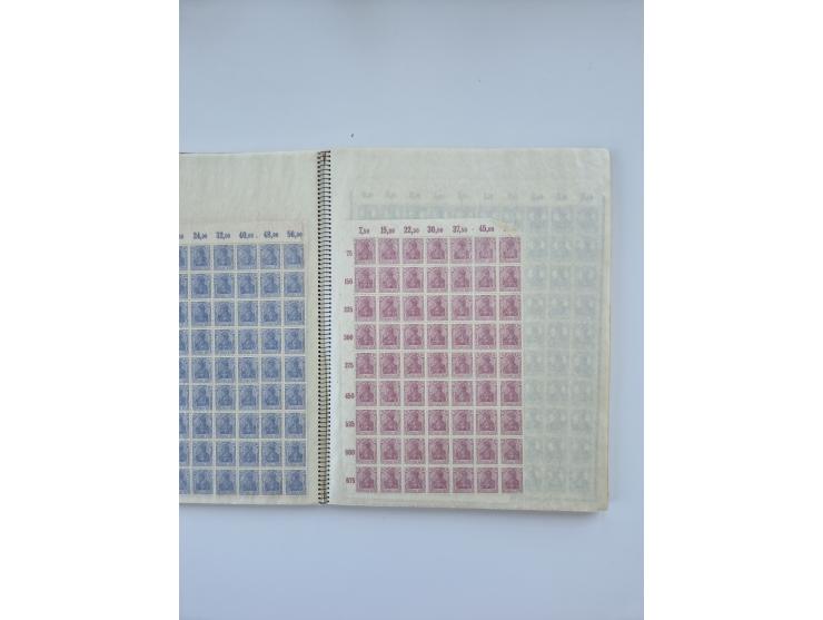 1900/22, Germania, interessante Partie von Sammlungen und Dubletten, dabei kleine Aussstellungssammlung mit besseren Zusammen