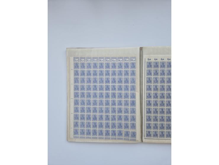 1900/22, Germania, interessante Partie von Sammlungen und Dubletten, dabei kleine Aussstellungssammlung mit besseren Zusammen